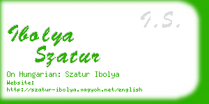 ibolya szatur business card
